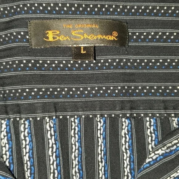 Men’s Ben Sherman 100% Cotton Size L Long Sleeve Casual Button-Down - Picture 6 of 8